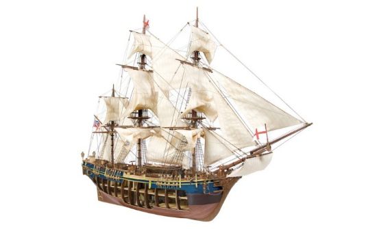 Picture of 1/45 HMS Bounty 3-Masted Sailing Ship w/Cutaway Hull (Advanced Level)