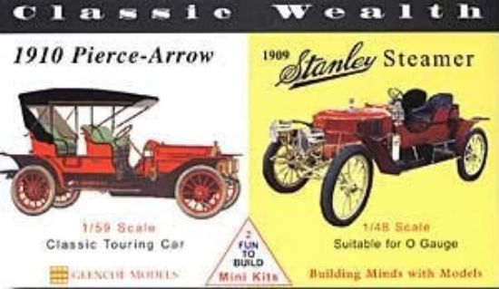 Picture of Classic Wealth: 1/59 1910 Pierce-Arrow Touring & 1/48 1909 Stanley Steamer Cars