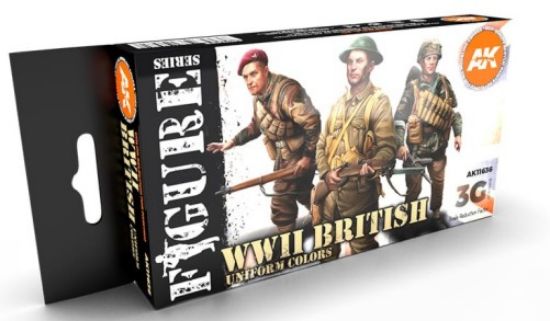 Picture of Figures Series: WWII British Uniforms Acrylic Paint Set (6 Colors) 17ml Bottles