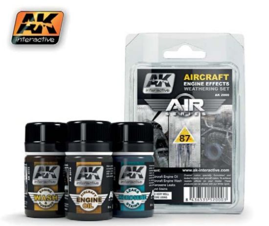 Picture of Air Series: Aircraft Engine Effects Weathering Enamel Set (3 Colors) 35ml Bottles 
