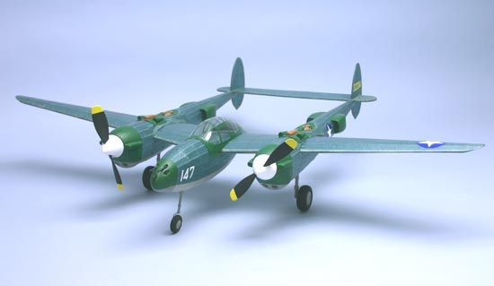 Picture of Dumas 18in. P-38FM Lightning Rubber Powered Plane Kit 324