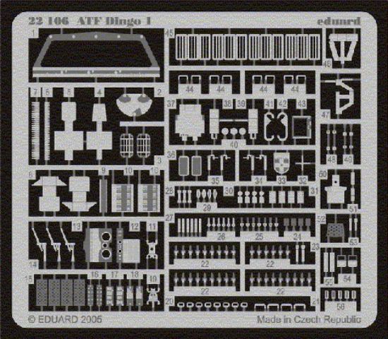 Picture of Eduard Models Photo Etch Set ATF Dingo 1 (RVL) -- Plastic Model