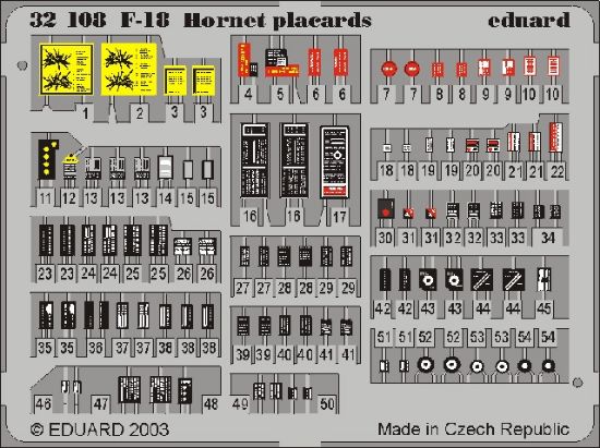 Picture of Eduard Photoetch 1:32 - F-18 Placards - EDP32508