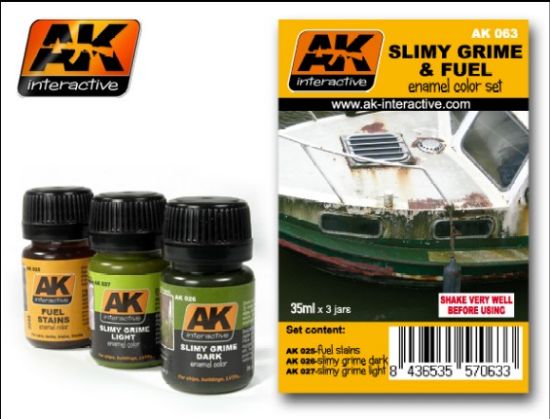 Picture of Slimy Grime & Fuel Stains Enamel Paint Set (25, 26, 27)
