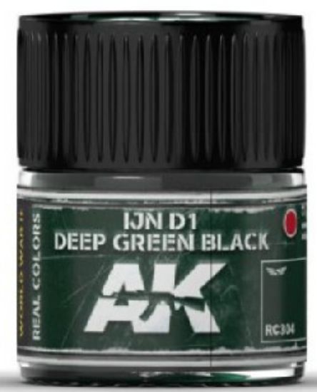 Picture of Real Colors: IJN D1 Deep Green Black Acrylic Lacquer Paint 10ml Bottle