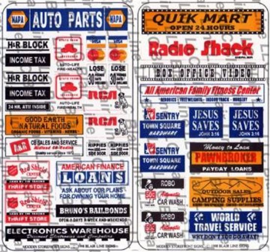 Picture of HO Modern Storefront Signs