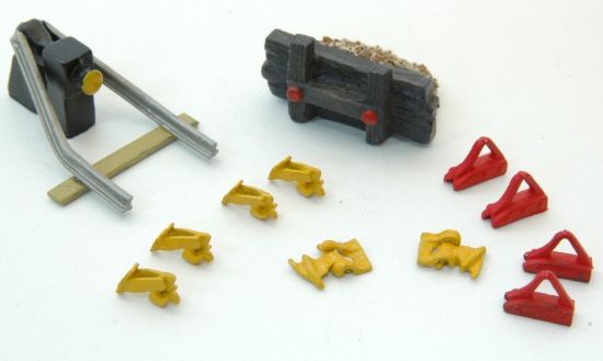 Picture of HO Rail Car Stops w/Derail Detail Set (12pc)