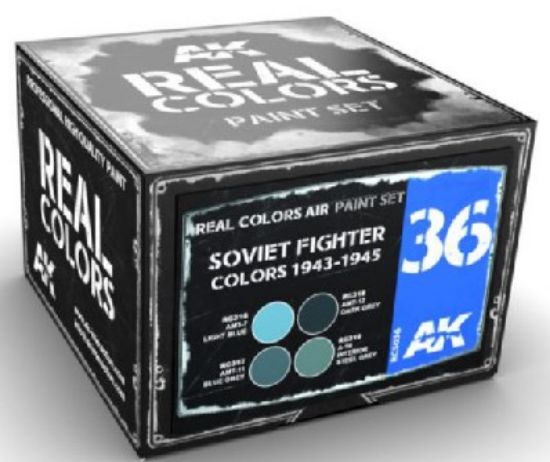 Picture of Real Colors: Soviet Fighter 1943-1945 Acrylic Lacquer Paint Set (4) 10ml Bottles