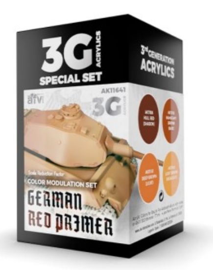 Picture of Modulation Series: German Red Primer Acrylic Paint Set (4 Colors) 17ml Bottles