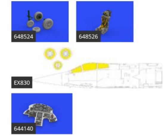 Picture of 1/48 Aircraft- F104S LooKplus for KIN (Photo-Etch & Resin)