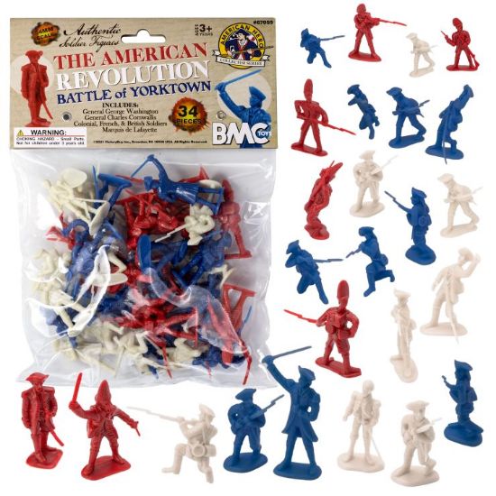 Picture of 54mm American Revolution Battle of Yorktown Figure Playset (34pcs) (Bagged) (BMC Toys)