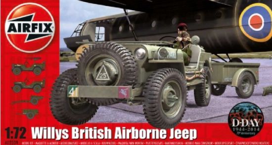 Picture of Airfix 1:72 Scale Willys Jeep/ Trailer and 6pdr Gun Model Kit
