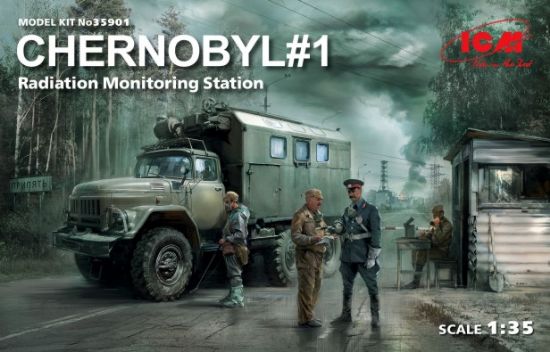 Picture of 1/35 Chernobyl #1: Radiation Monitoring Station Diorama Set (ZiL131 KShM truck, check point station, 5 figures, base)