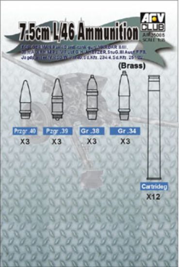 Picture of AFV Club 4716965350857 7 5cm L 46 Ammunition for German Pak 40