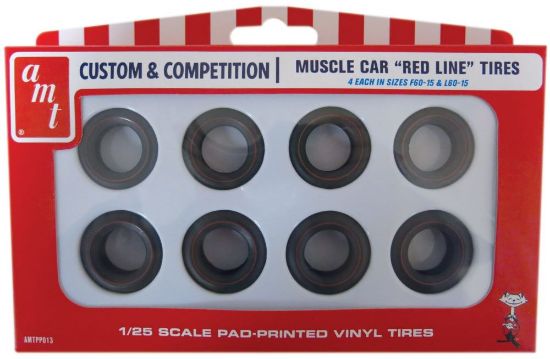 Picture of 1/25 Muscle Car Red Line Tires Pack (8)
