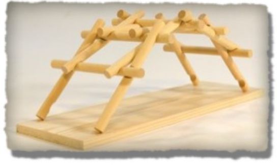 Picture of Leonardo DaVinci 15th Century Emergency Bridge Wooden Kit
