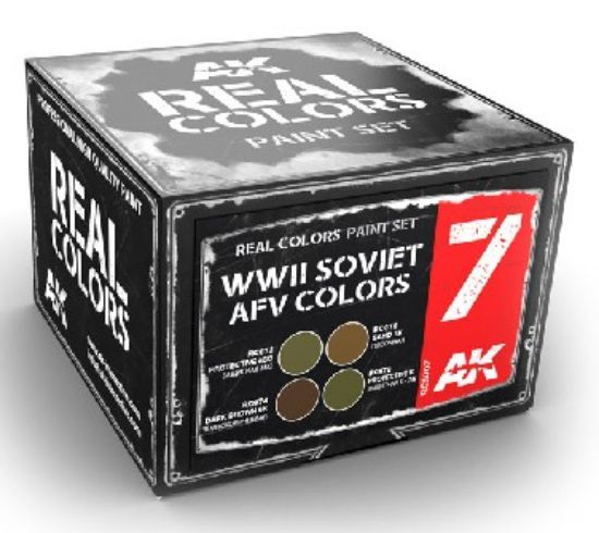 Picture of Real Colors: WWII Soviet AFV Acrylic Lacquer Paint Set (4) 10ml Bottles