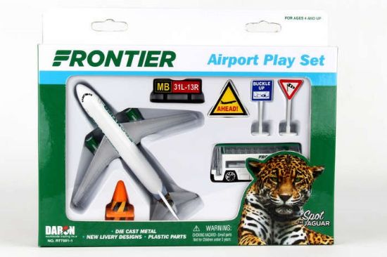 Picture of Frontier Airlines Die Cast Playset (8pc Set)
