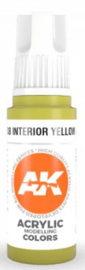 Picture of Interior Yellow Green Acrylic Paint 17ml Bottle