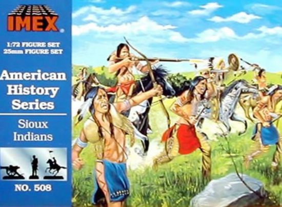 Picture of Sioux Indians -- Western Plastic Model Kit -- 1/72 Scale -- #508
