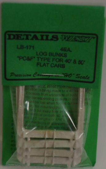 Picture of HO Log Bunks PC&F Type for 40' & 50' Flat Cars (4)