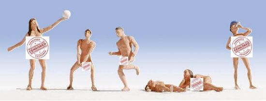 Picture of HO Nude Sunbathers Playing &amp; Watching Sports (6)