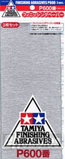 Picture of Tamiya 87055 Finishing Abrasives P600 3 Sheets