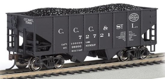 Picture of HO 55-Ton 2-Bay USRA Outside Braced Hopper w/Coal Load New York Central Big Four