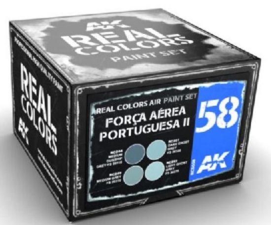 Picture of Real Colors: Forca Aerea Portuguesa II Fighting Falcons 1990s Acrylic Lacquer Paint Set (4) 10ml Bottles(D)