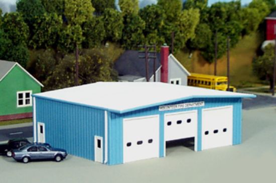 Picture of HO Fire Station Kit (Blue)