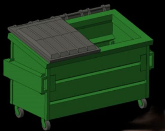Picture of HO Green Trash Dumpster Kit