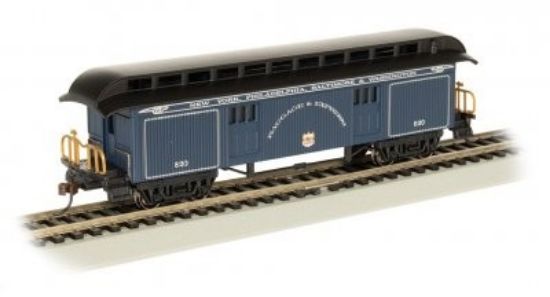 Picture of HO Old-Time Passenger Baggage w/Rounded-End Clerestory Roof Baltimore & Ohio (Royal Blue)