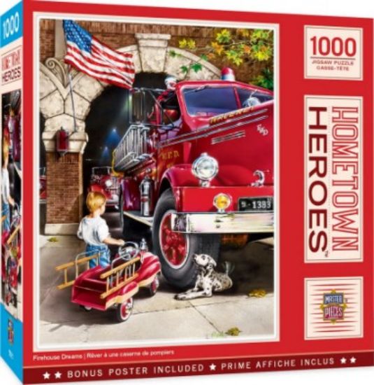 Picture of Hometown Heroes: Firehouse Dreams (Little boy w/toy firetruck) Puzzle (1000pc)