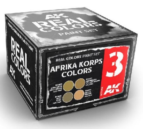Picture of Real Colors: Afrika Korps Acrylic Lacquer Paint Set (4) 10ml Bottles