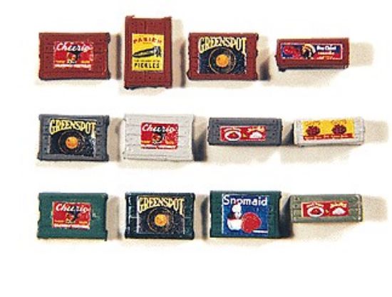Picture of HO Custom Crates Small Brown, Fruit/Food (4)