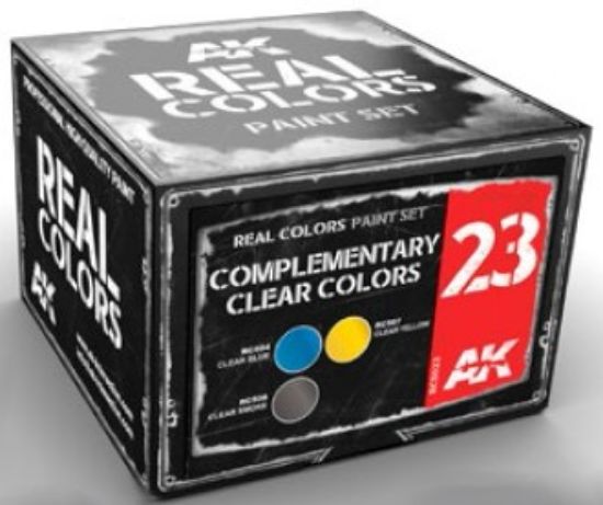 Picture of Real Colors: Complementary Clear Colors Acrylic Lacquer Paint Set (3) 10ml Bottles