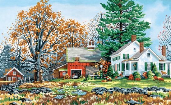 Picture of Precious Days (Country Farm Home) Paint by Number (20"x12")