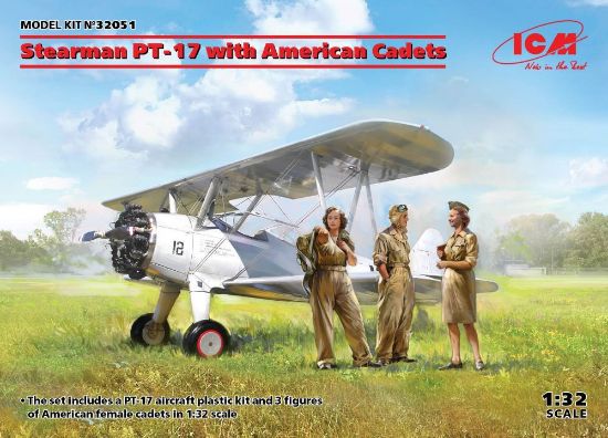 Picture of 1/32 Stearman PT17 BiPlane w/3 Newly Tooled American Cadets