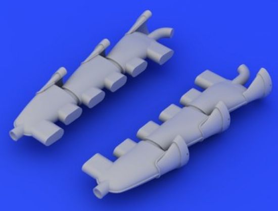 Picture of 1/48 Aircraft- Spitfire Mk V Exhaust Stacks Fishtail for ARX (Resin)