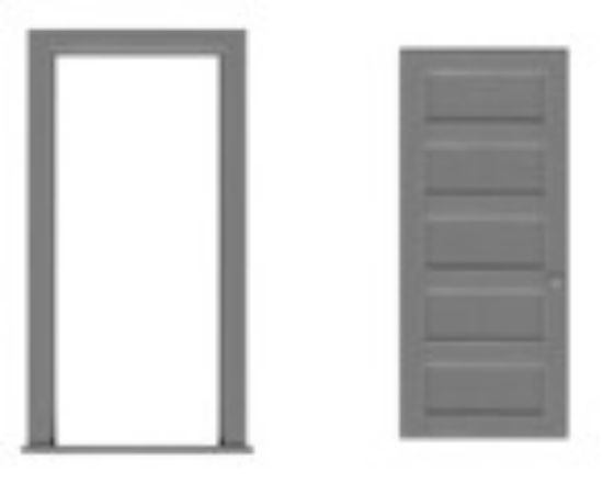 Picture of HO 5-Panel Door & Frame 36"w x 80"h  (3)