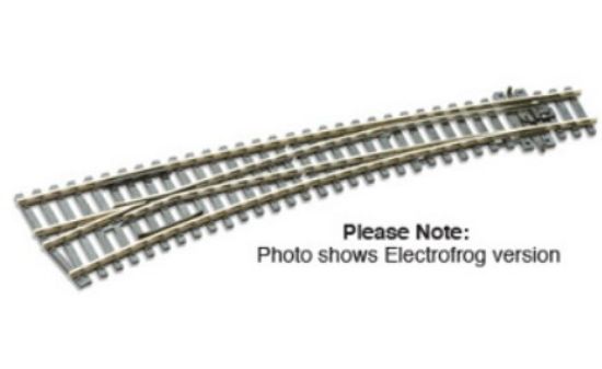 Picture of HO Code 100 Curved Left Hand Turnout (Inside 30" & Outside 60" Radius) w/Electrified Frog