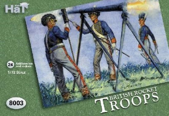 Picture of Hat Industrie 8003 Model Figures - British Rocket troops. 4 Carts 4 Tripods Rockets and 2