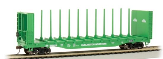 Picture of HO 52' Center-Beam Flatcar w/Bulkheads Burlington Northern #615816