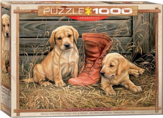 Picture of Something Old, Something New (Golden Lab Puppies & Boot) Puzzle (1000pc)