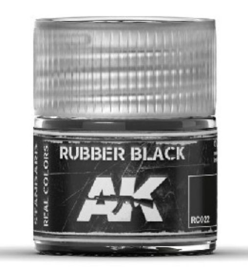 Picture of Real Colors: Rubber Black Acrylic Lacquer Paint 10ml Bottle
