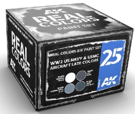 Picture of Real Colors: WWII USN & USMC Aircraft Late Acrylic Lacquer Paint Set (4) 10ml Bottles