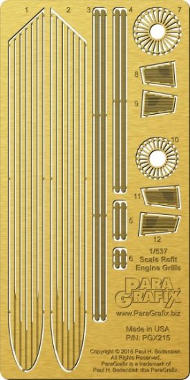 Picture of 1/537 Star Trek: USS Enterprise NCC1701 Refit Engine Grills Photo-Etch Set for AMT