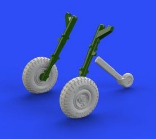 Picture of 1/72 Aircraft- Spitfire Mk IX Wheels 4-Spoke w/Pattern for EDU (Decals & Resin)