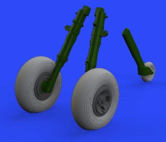 Picture of 1/32 Aircraft- Spitfire Mk IX Wheels 4-Spoke w/Smooth Tire for TAM (Decals & Resin)(D)