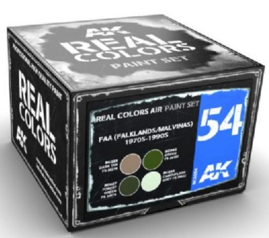 Picture of Real Colors: FAA (Falklands/Malvinas) 1970s-1990s Acrylic Lacquer Paint Set (4) 10ml Bottles(D)